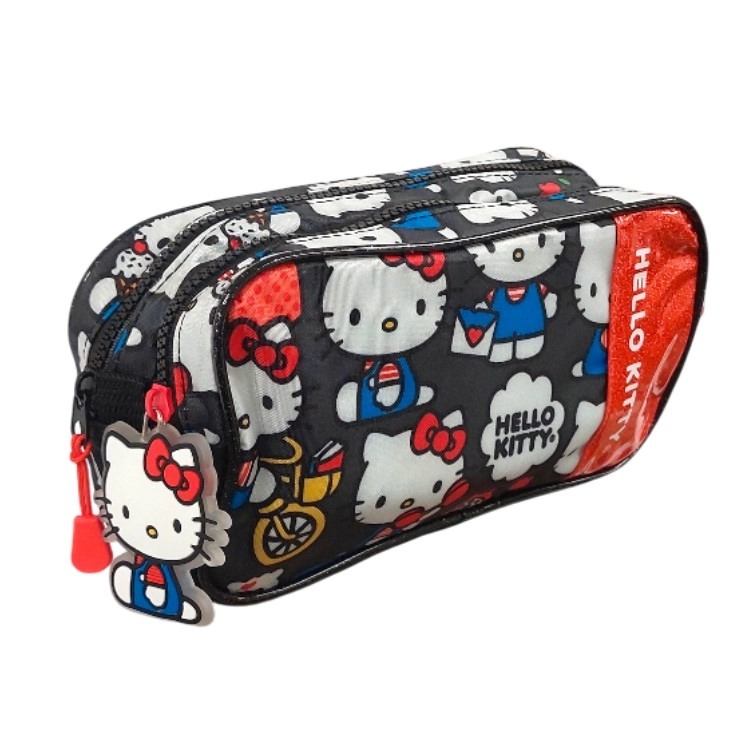 Cartuchera Wabro 2026 Hello Kitty Gatitos Doble Art.88075
